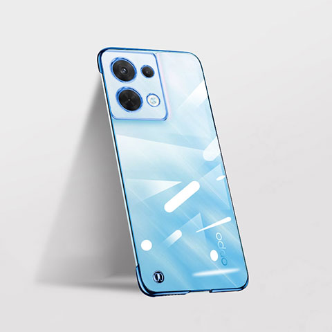 Coque Antichocs Rigide Transparente Crystal Etui Housse H04 pour Oppo Reno8 Pro+ Plus 5G Bleu