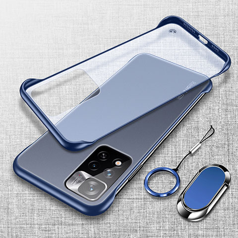 Coque Antichocs Rigide Transparente Crystal Etui Housse H04 pour Xiaomi Mi 11i 5G (2022) Bleu