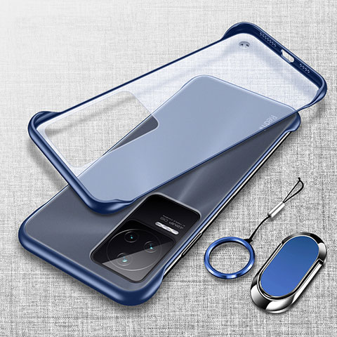 Coque Antichocs Rigide Transparente Crystal Etui Housse H04 pour Xiaomi Redmi K40S 5G Bleu