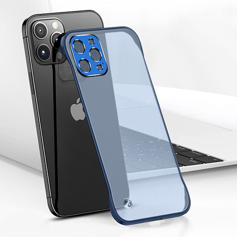 Coque Antichocs Rigide Transparente Crystal Etui Housse H05 pour Apple iPhone 16 Pro Max Bleu