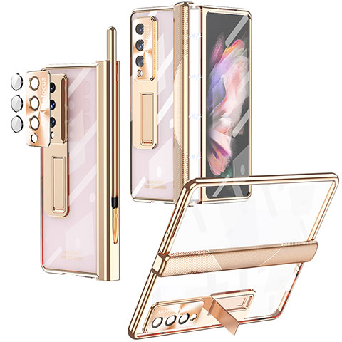 Coque Antichocs Rigide Transparente Crystal Etui Housse H05 pour Samsung Galaxy Z Fold3 5G Or