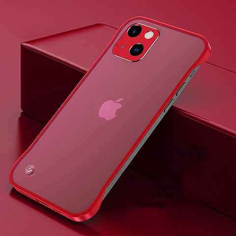 Coque Antichocs Rigide Transparente Crystal Etui Housse H06 pour Apple iPhone 15 Rouge