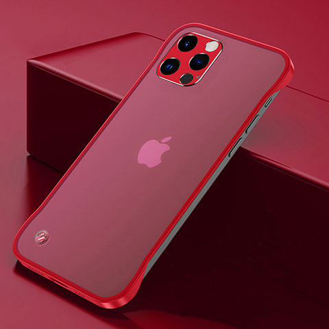 Coque Antichocs Rigide Transparente Crystal Etui Housse H07 pour Apple iPhone 15 Pro Max Rouge