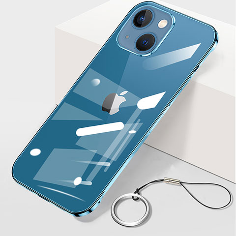 Coque Antichocs Rigide Transparente Crystal Etui Housse H09 pour Apple iPhone 13 Bleu