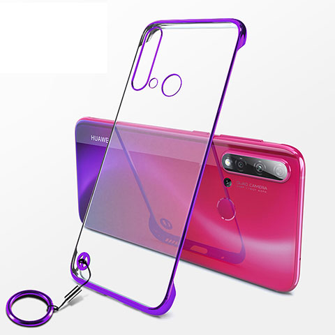 Coque Antichocs Rigide Transparente Crystal Etui Housse K01 pour Huawei Nova 5i Violet