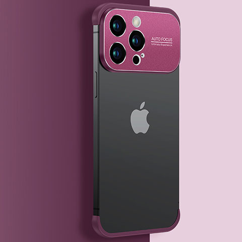 Coque Antichocs Rigide Transparente Crystal Etui Housse QC3 pour Apple iPhone 13 Pro Max Rouge