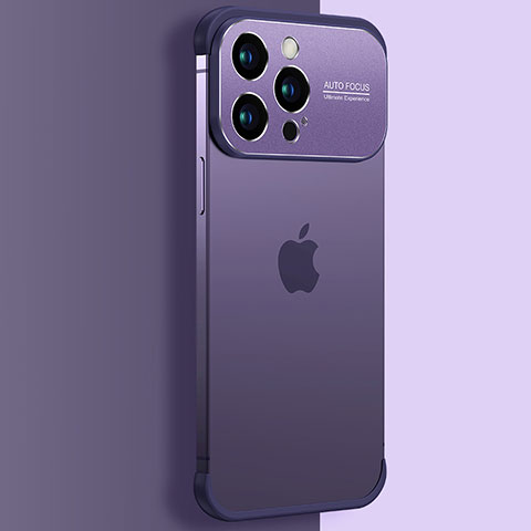 Coque Antichocs Rigide Transparente Crystal Etui Housse QC3 pour Apple iPhone 15 Pro Max Violet