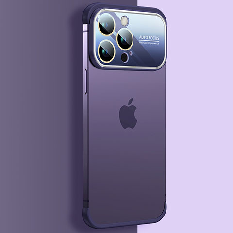 Coque Antichocs Rigide Transparente Crystal Etui Housse QC4 pour Apple iPhone 15 Pro Max Violet