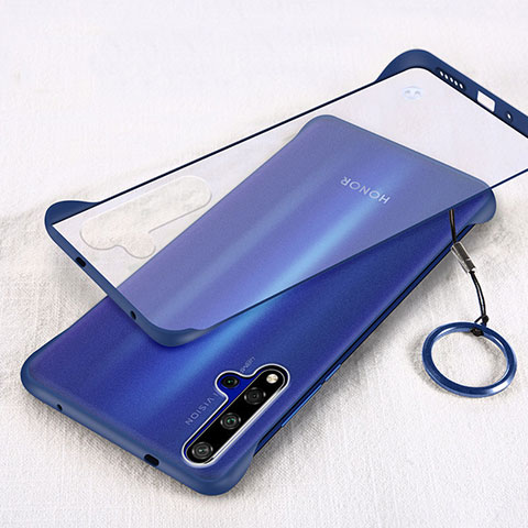 Coque Antichocs Rigide Transparente Crystal Etui Housse S01 pour Huawei Honor 20 Bleu