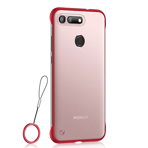 Coque Antichocs Rigide Transparente Crystal Etui Housse S01 pour Huawei Honor V20 Rouge