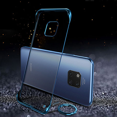 Coque Antichocs Rigide Transparente Crystal Etui Housse S01 pour Huawei Mate 20 Pro Bleu