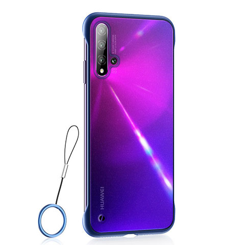 Coque Antichocs Rigide Transparente Crystal Etui Housse S01 pour Huawei Nova 5 Bleu