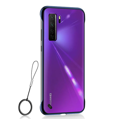 Coque Antichocs Rigide Transparente Crystal Etui Housse S01 pour Huawei Nova 7 SE 5G Bleu