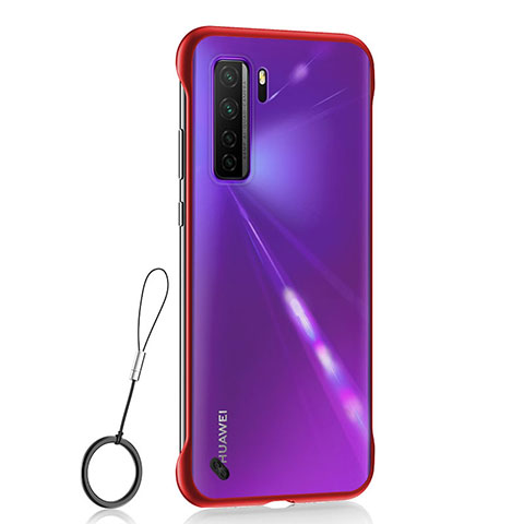 Coque Antichocs Rigide Transparente Crystal Etui Housse S01 pour Huawei Nova 7 SE 5G Rouge