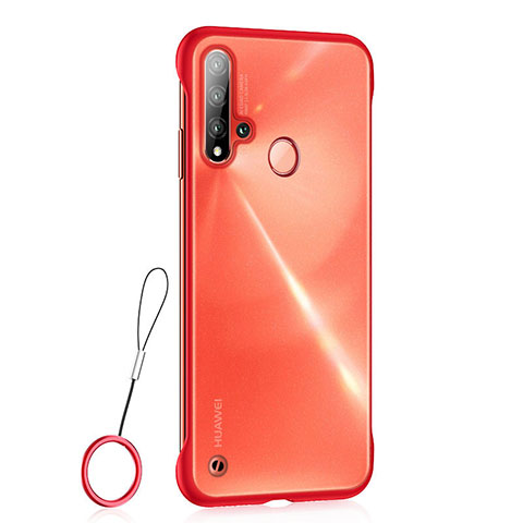 Coque Antichocs Rigide Transparente Crystal Etui Housse S01 pour Huawei P20 Lite (2019) Rouge