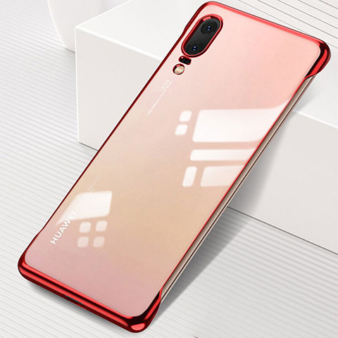 Coque Antichocs Rigide Transparente Crystal Etui Housse S01 pour Huawei P20 Rouge