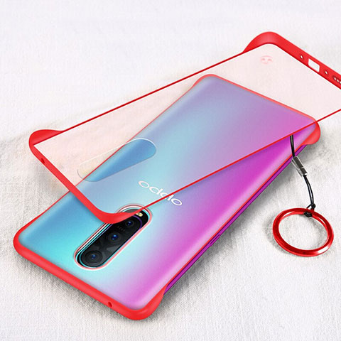 Coque Antichocs Rigide Transparente Crystal Etui Housse S01 pour Oppo R17 Pro Rouge