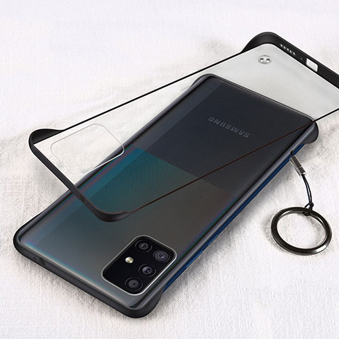 Coque Antichocs Rigide Transparente Crystal Etui Housse S01 pour Samsung Galaxy A51 5G Noir