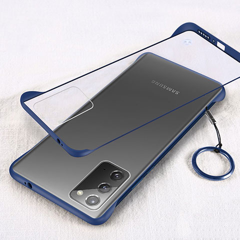 Coque Antichocs Rigide Transparente Crystal Etui Housse S01 pour Samsung Galaxy Note 20 5G Bleu