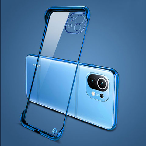 Coque Antichocs Rigide Transparente Crystal Etui Housse S01 pour Xiaomi Mi 11 5G Bleu