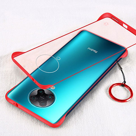 Coque Antichocs Rigide Transparente Crystal Etui Housse S01 pour Xiaomi Poco F2 Pro Rouge