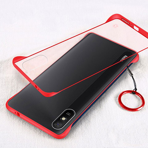 Coque Antichocs Rigide Transparente Crystal Etui Housse S01 pour Xiaomi Redmi 9i Rouge