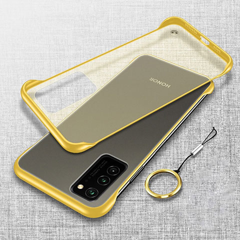 Coque Antichocs Rigide Transparente Crystal Etui Housse S02 pour Huawei Honor View 30 5G Jaune