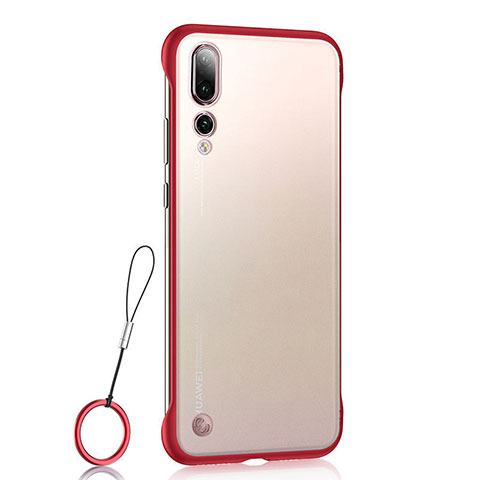 Coque Antichocs Rigide Transparente Crystal Etui Housse S02 pour Huawei P20 Pro Rouge