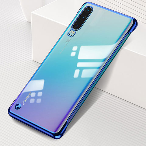 Coque Antichocs Rigide Transparente Crystal Etui Housse S02 pour Huawei P30 Bleu