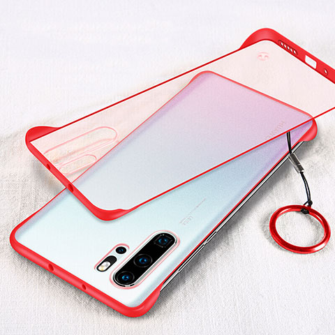 Coque Antichocs Rigide Transparente Crystal Etui Housse S02 pour Huawei P30 Pro New Edition Rouge