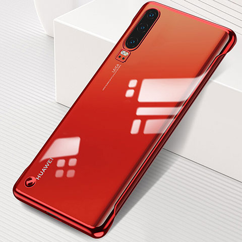 Coque Antichocs Rigide Transparente Crystal Etui Housse S02 pour Huawei P30 Rouge