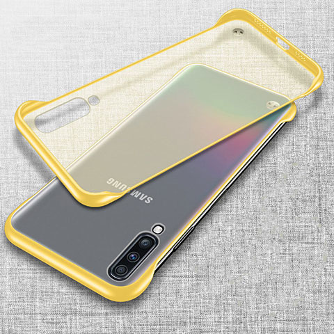 Coque Antichocs Rigide Transparente Crystal Etui Housse S02 pour Samsung Galaxy A90 5G Jaune