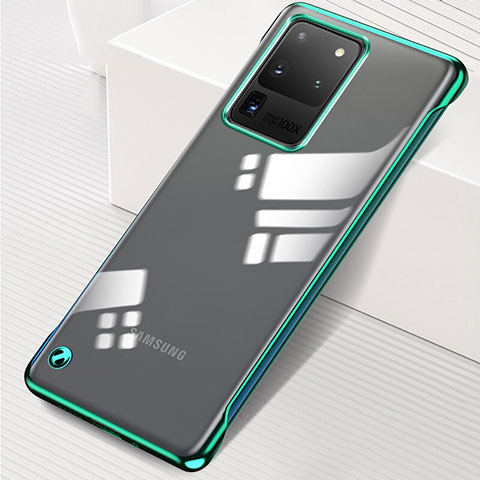 Coque Antichocs Rigide Transparente Crystal Etui Housse S02 pour Samsung Galaxy S20 Ultra 5G Vert