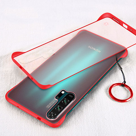 Coque Antichocs Rigide Transparente Crystal Etui Housse S03 pour Huawei Honor 20 Pro Rouge