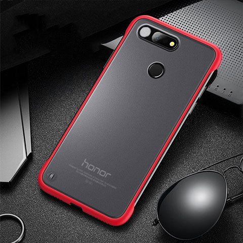 Coque Antichocs Rigide Transparente Crystal Etui Housse S03 pour Huawei Honor V20 Rouge