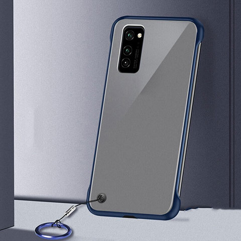 Coque Antichocs Rigide Transparente Crystal Etui Housse S03 pour Huawei Honor V30 Pro 5G Bleu