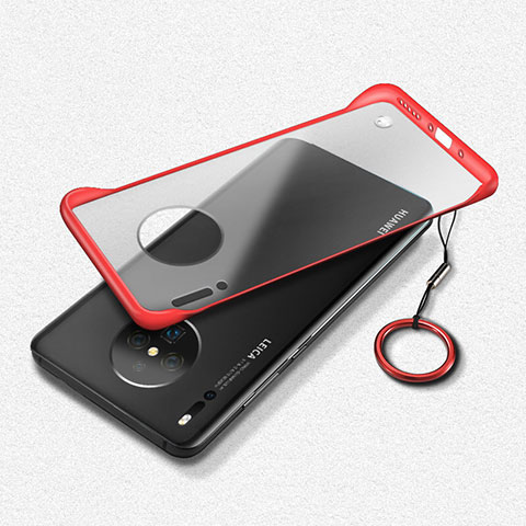 Coque Antichocs Rigide Transparente Crystal Etui Housse S03 pour Huawei Mate 30 Pro 5G Rouge