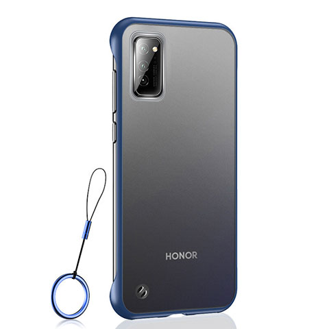 Coque Antichocs Rigide Transparente Crystal Etui Housse S04 pour Huawei Honor V30 Pro 5G Bleu