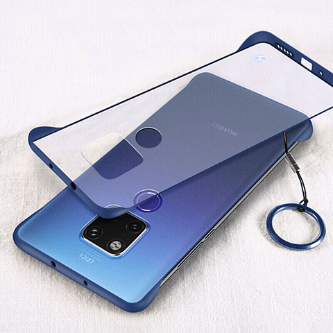 Coque Antichocs Rigide Transparente Crystal Etui Housse S04 pour Huawei Mate 20 X 5G Bleu