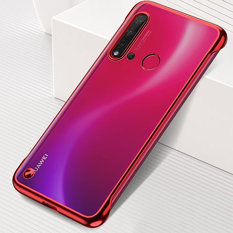 Coque Antichocs Rigide Transparente Crystal Etui Housse S04 pour Huawei P20 Lite (2019) Rouge