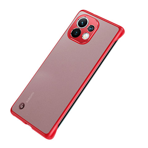 Coque Antichocs Rigide Transparente Crystal Etui Housse S04 pour Xiaomi Mi 11 Lite 5G Rouge