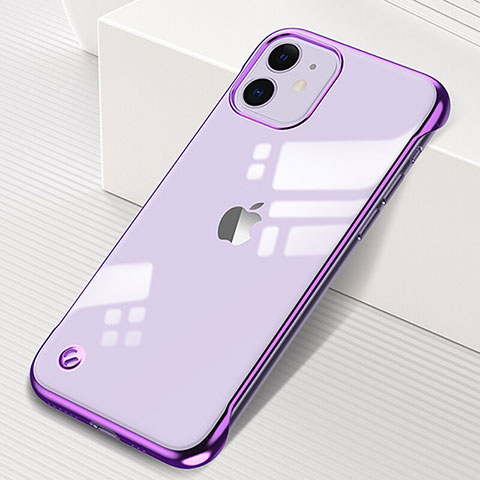 Coque Antichocs Rigide Transparente Crystal Etui Housse S05 pour Apple iPhone 11 Violet