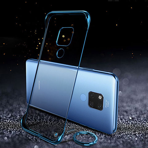 Coque Antichocs Rigide Transparente Crystal Etui Housse S05 pour Huawei Mate 20 X 5G Bleu