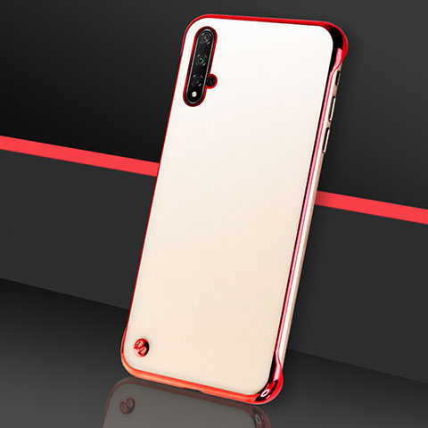 Coque Antichocs Rigide Transparente Crystal Etui Housse S05 pour Huawei Nova 5 Pro Rouge