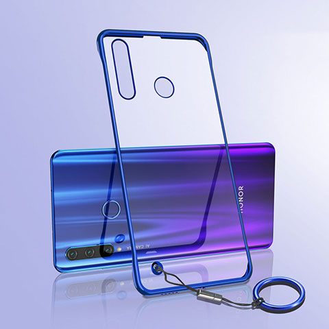 Coque Antichocs Rigide Transparente Crystal Etui Housse S05 pour Huawei P Smart+ Plus (2019) Bleu