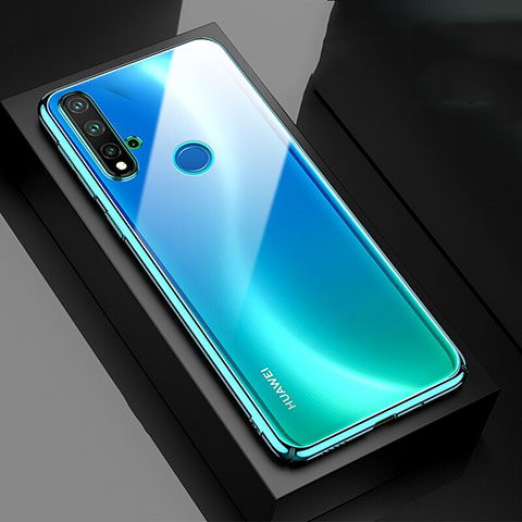 Coque Antichocs Rigide Transparente Crystal Etui Housse S05 pour Huawei P20 Lite (2019) Cyan