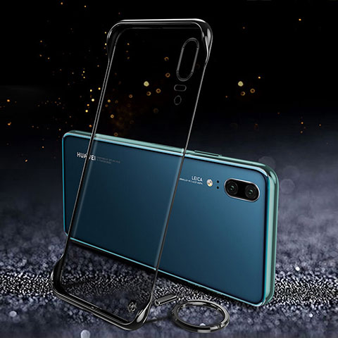 Coque Antichocs Rigide Transparente Crystal Etui Housse S05 pour Huawei P20 Noir