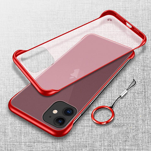 Coque Antichocs Rigide Transparente Crystal Etui Housse S06 pour Apple iPhone 11 Rouge