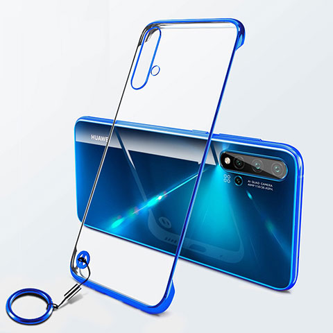 Coque Antichocs Rigide Transparente Crystal Etui Housse S06 pour Huawei Nova 5 Bleu