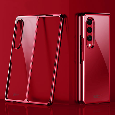 Coque Antichocs Rigide Transparente Crystal Etui Housse Z01 pour Samsung Galaxy Z Fold3 5G Rouge